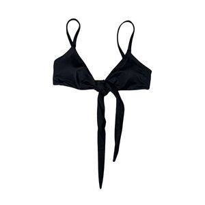 Victoria’s Secret Satin Triangle Padded Plunge Knotted Bikini Top